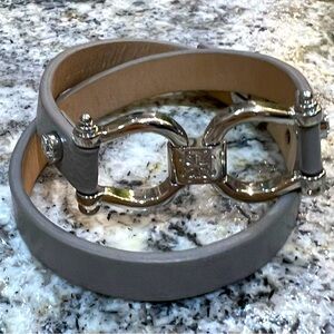 Rustic Cuff grey wrap around bracelet